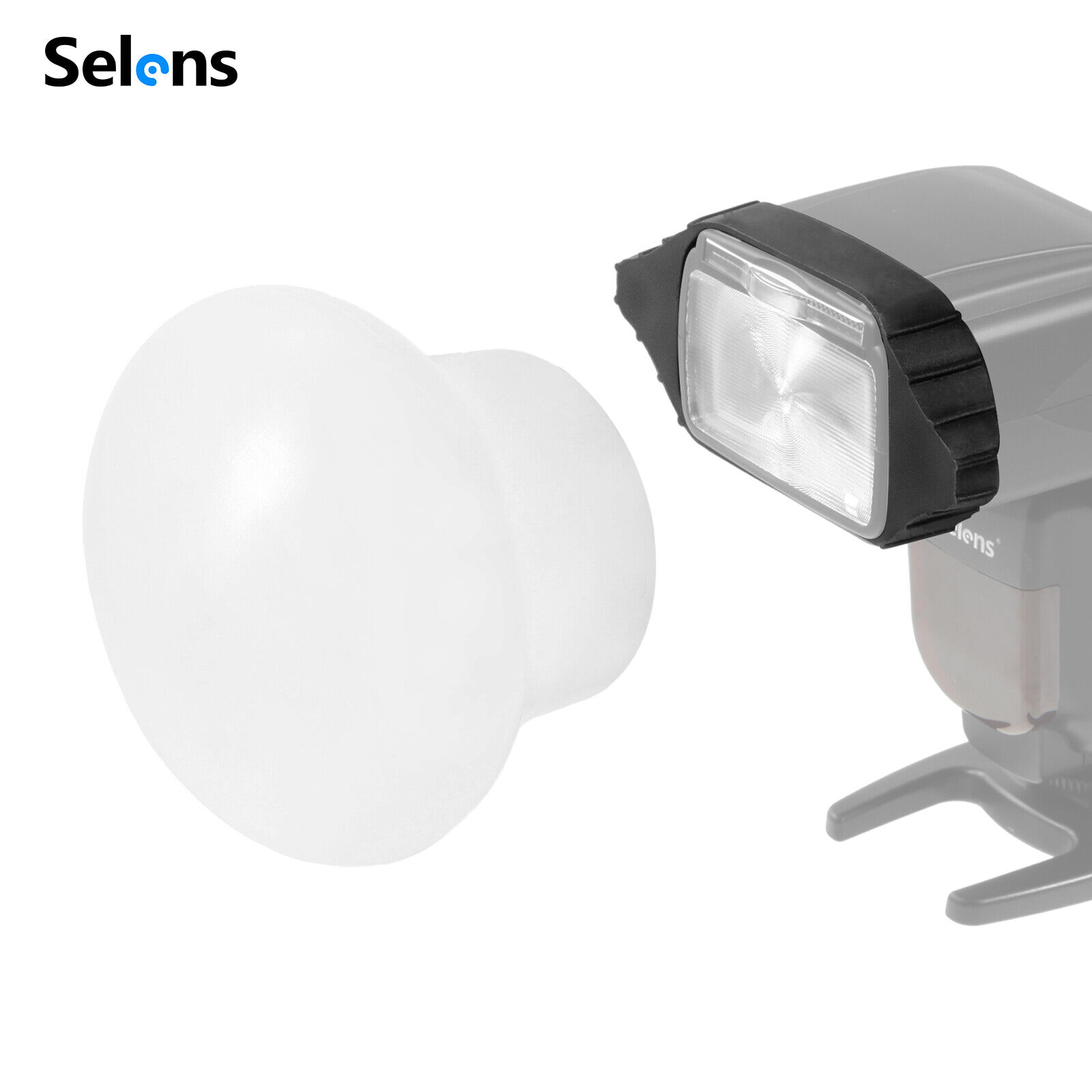 Selens Magnetic Silicone Sphere Flash Diffuser Speedlite Studio Rubber Band Kit Selens SE-LT-301 - фотография #2