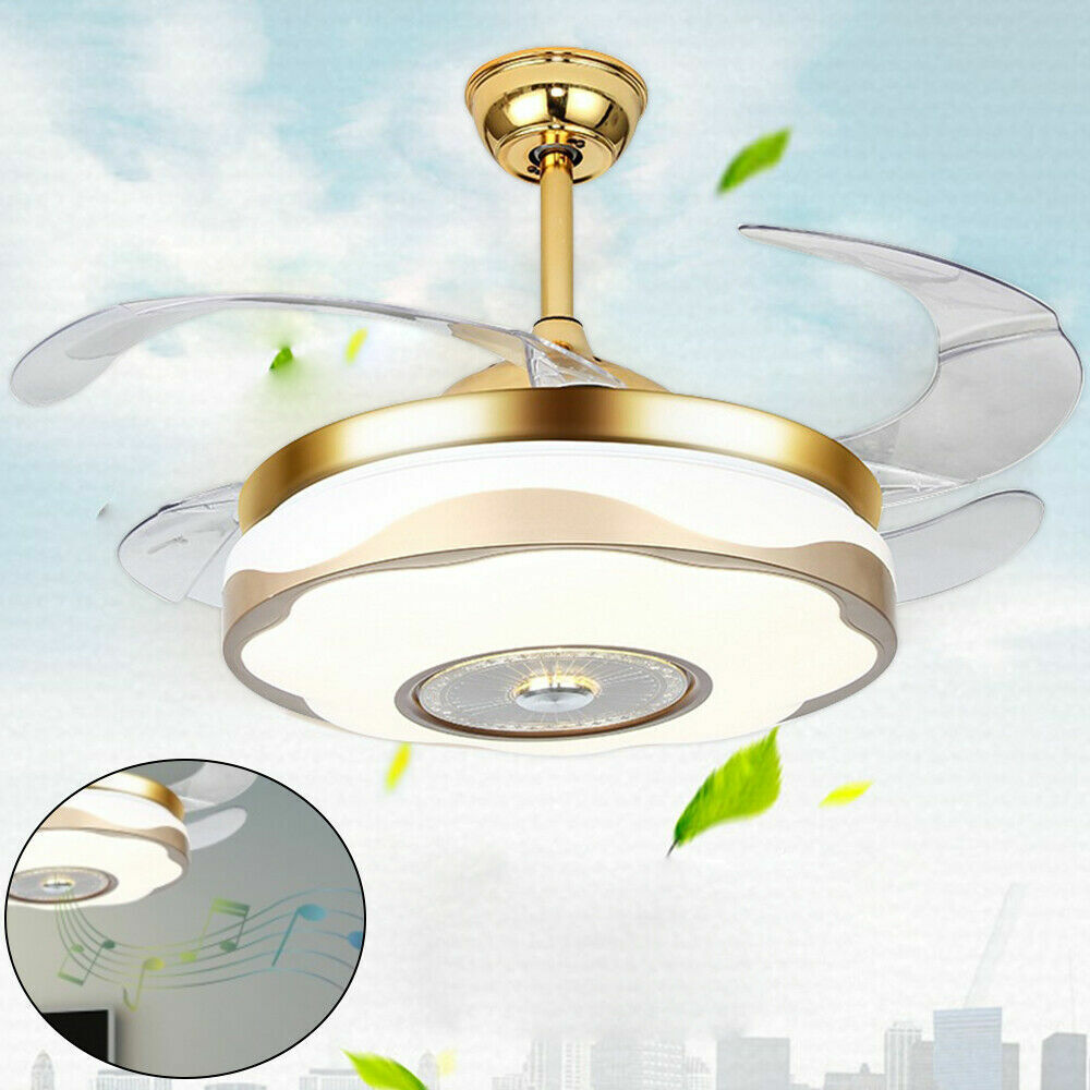 Invisible Ceiling Fan Light 42'' Bluetooth & Night Light Remote Control Mute 70W Unbranded Does Not Apply