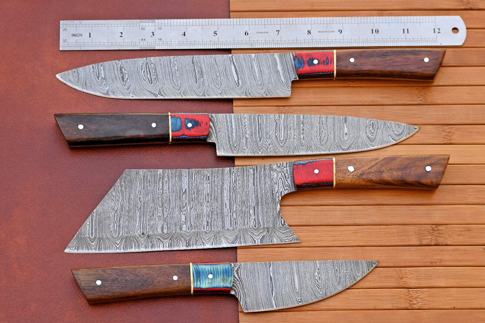 Custom Made Damascus Chef Knife Set Kitchen Cutlery - Hand Forged Damascus 2321 Chef Knife 2321 - фотография #3