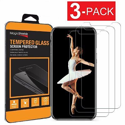 3 Pack Tempered Glass Screen Protector For iPhone X  Xs  Xr  Xs Max 11 Pro Max MagicShieldz® Does Not Apply