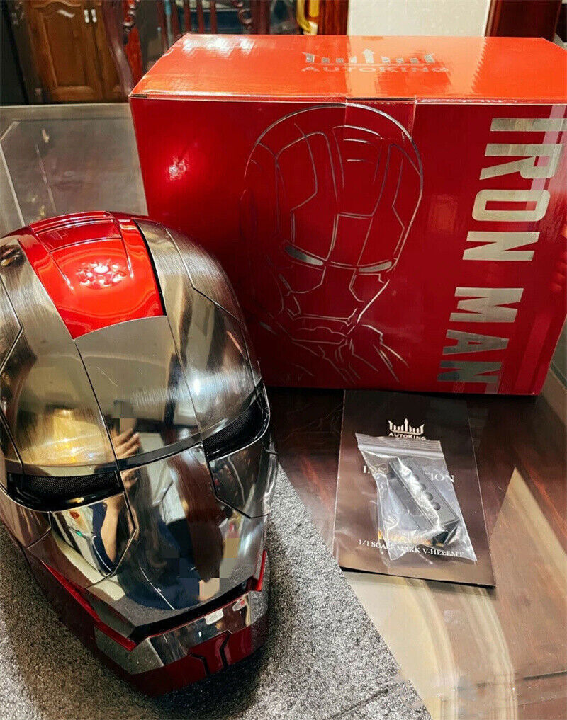 HOT US AUTOKING Iron Man MK5 1:1 Helmet Wearable Voice-controlled Cosplay Props Unbranded Does Not Apply - фотография #9