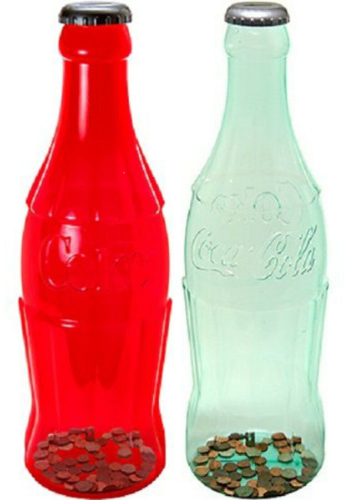 NEW Large 23" Coca Cola Bottle Bank Coins Coke Red or Clear - Free USA Shipping! Coca-Cola - фотография #4