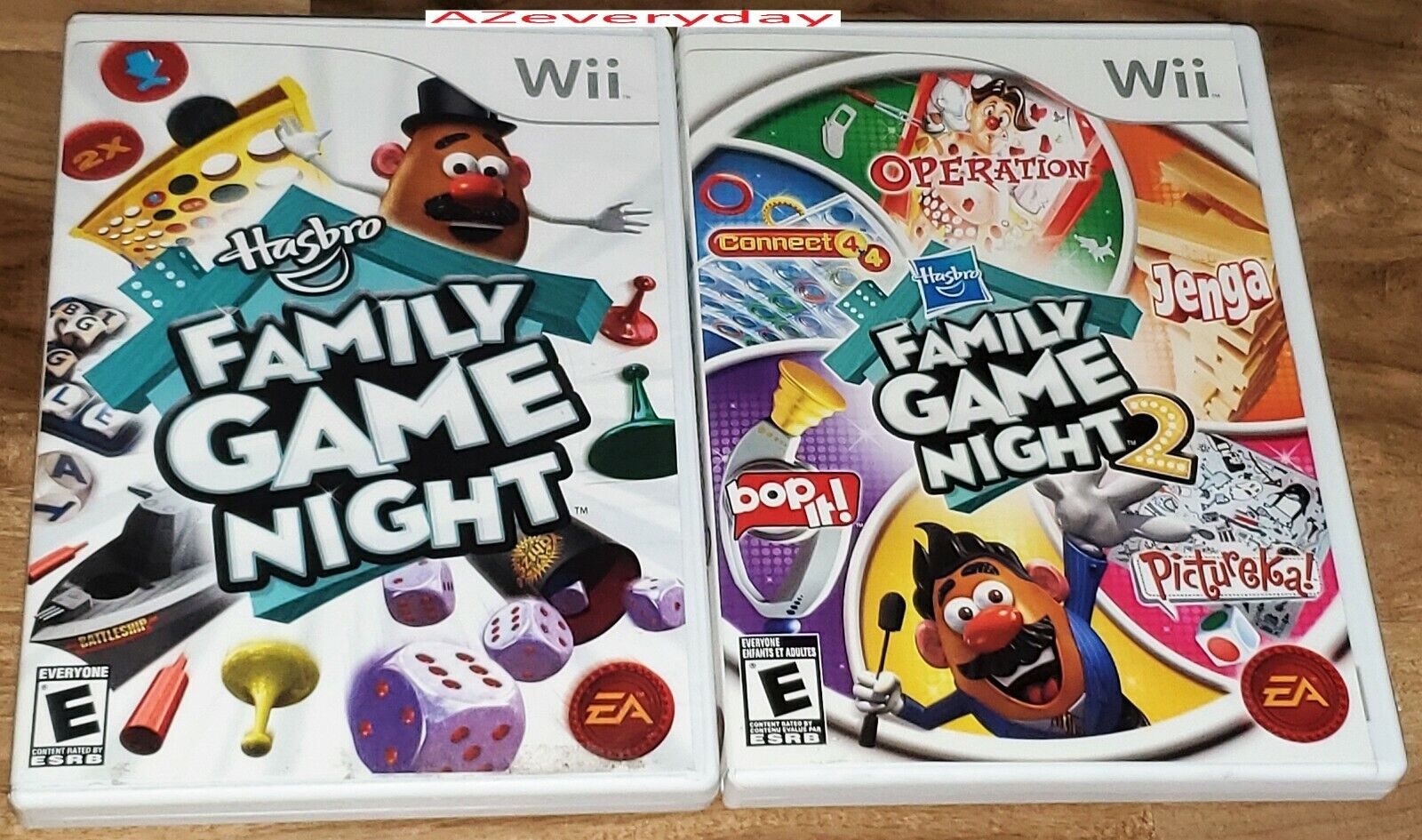 Wii Hasbro Family Game Night 1 & 2 game LOT/bundle COMPLETE board Yahtzee BOP IT Без бренда - фотография #2