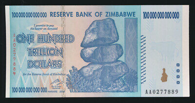 Zimbabwe 100 TRILLION DOLLAR BILL AA/2008 uncirculated 100% CoA genuine Без бренда - фотография #2