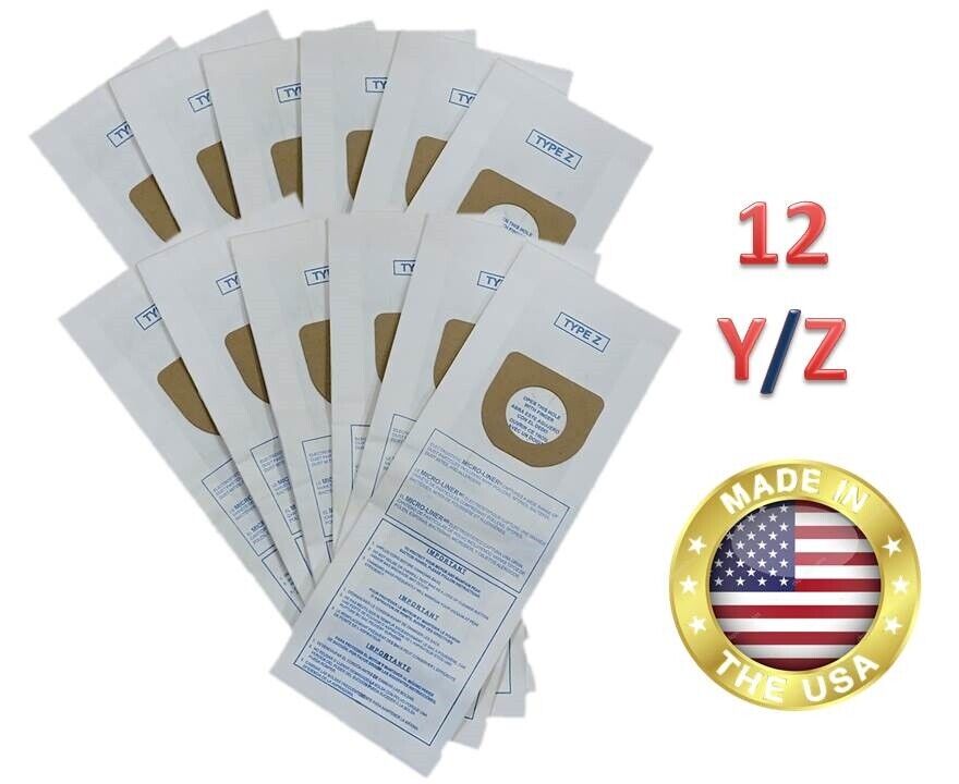 Hoover Type Y/Z Vacuum Bags 12pk Microfiltration 2 Ply System WindTunnel Tempo ! DVC 4010100Y, 4010801Y  43655082 4010100Y