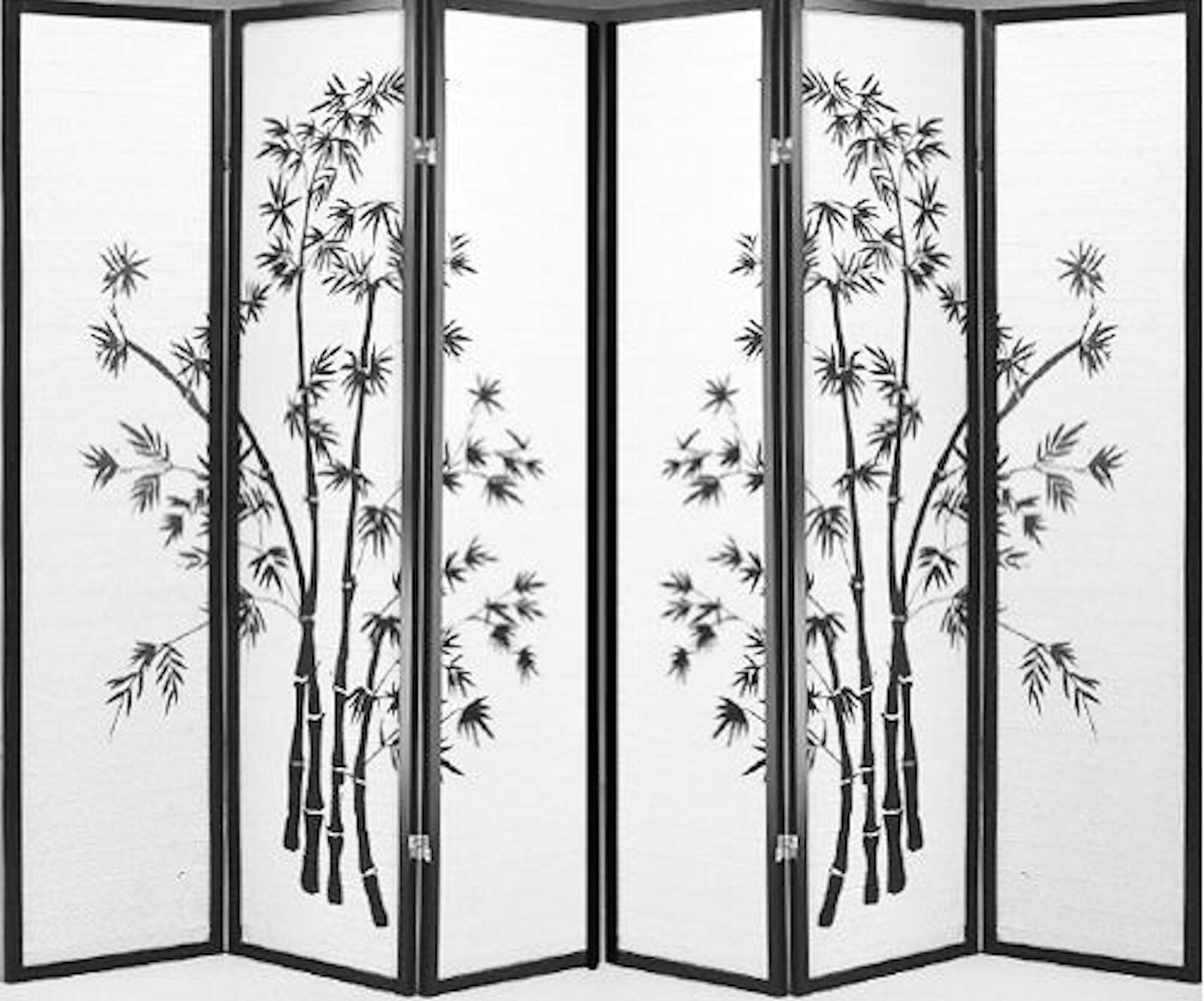 8 6 4 & 3 Panel Wood Shoji Room Divider Screen Bamboo Print Legacy Decor 606 - фотография #3