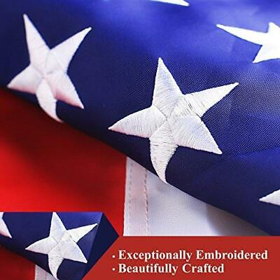 American US USA Flag 4x6FT Embroidered Polyester Brass Grommets By G128 G128 - фотография #2