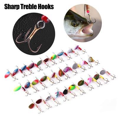 30 PCS Metal Fishing Lures Spinner Bait Attractant Hook with Tackle Storage Box LotFancy Does not apply - фотография #7