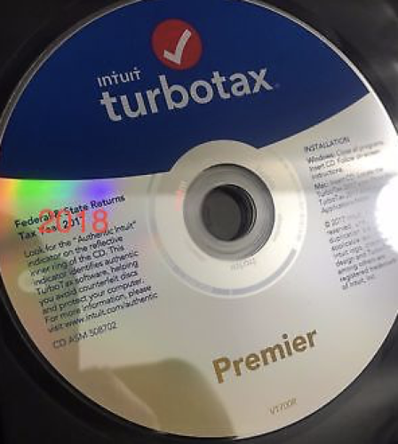 TurboTax Premier 2018 Fed + Efile + State PC/MAC Disc Intuit