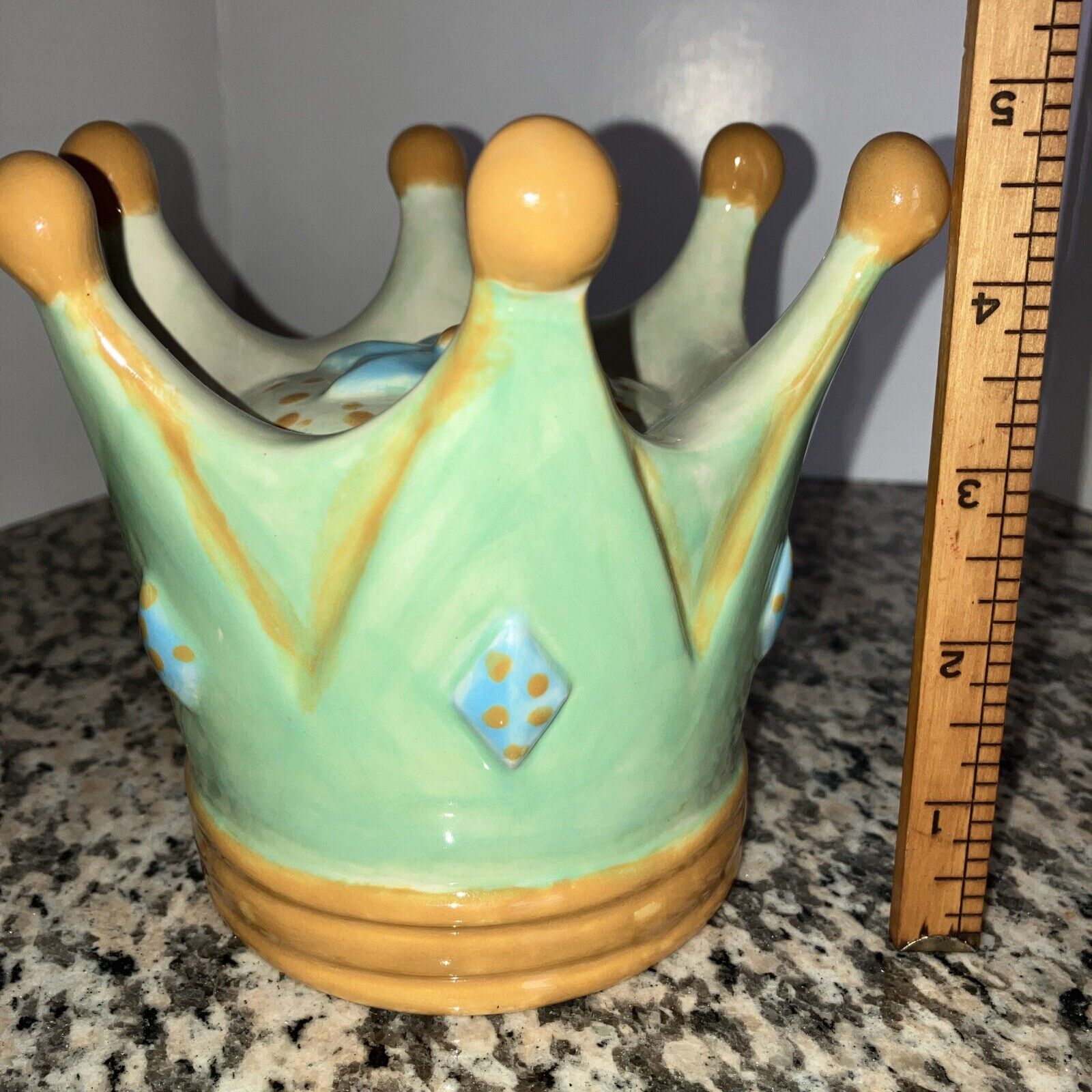 Ceramic King Or Prince CROWN Coin Piggy Bank One of a Kind Без бренда - фотография #7