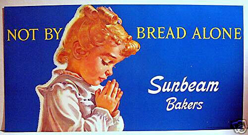 1976 Sunbeam Bread Store Window Sign/ Old Store Stock Sunbeam