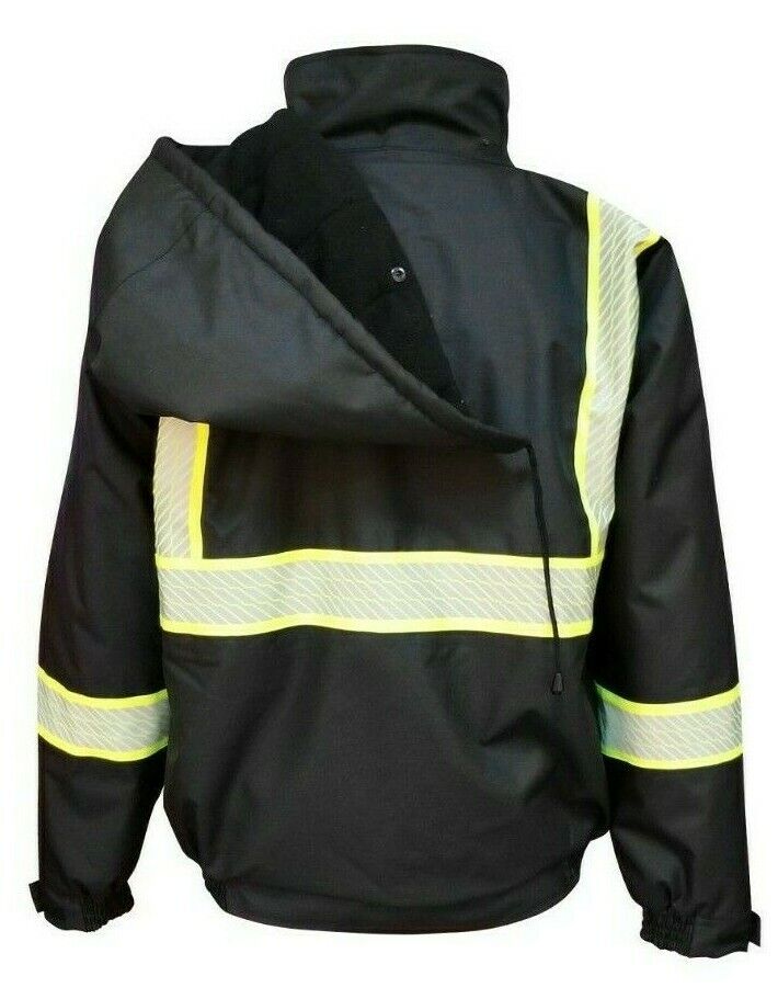 Hi-Vis Insulated Safety Bomber Reflective Class 3 Winter Jacket Warm Lined Coat  L&M - фотография #7