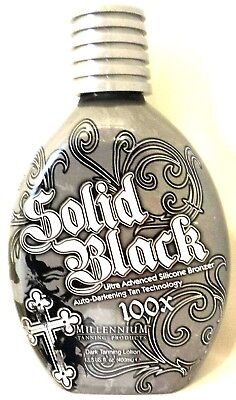 Solid Black 100X Bronzer Indoor & Outdoor Dark Tanning Bed Lotion By Millennium Millennium SOILD-BLACK100X - фотография #5