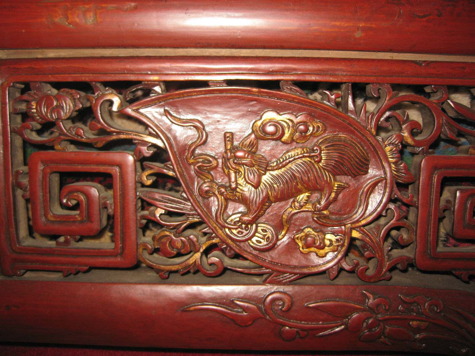 Chinese antique carved wood canope of opium or wedding  bed, Qing dynasty Без бренда - фотография #8