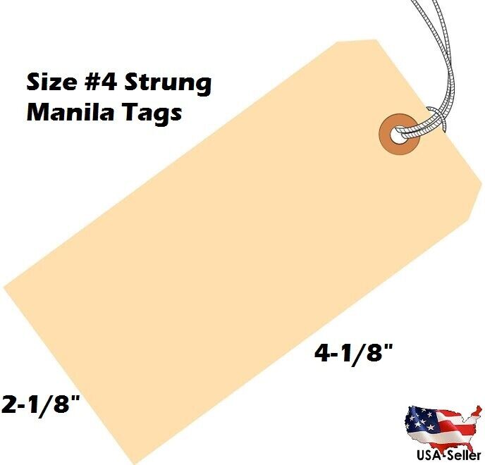 Manila Tags With String Hang Shipping Label Scrapbook Strung Sizes 1 2 3 4 5 6 Pack1 Does Not Apply - фотография #5