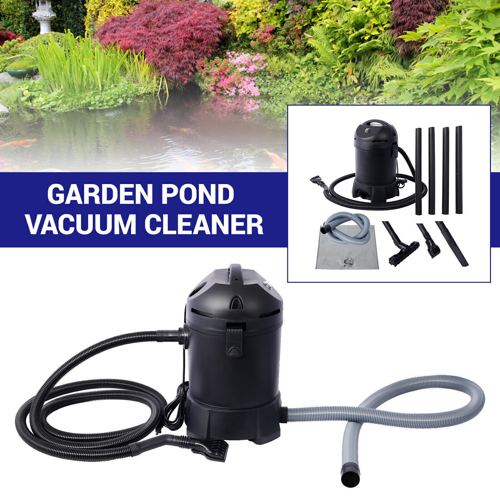 1400W Pond Vacuum Cleaner Sludge Vacuum Continuous Intermittent Cycle Auto-stop Unbranded Does Not Apply