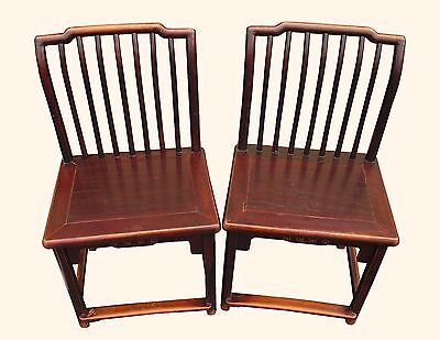 A Beautiful Chinese Wood Chair Qing Dynasty old design style Furniture Pair of 2 Без бренда