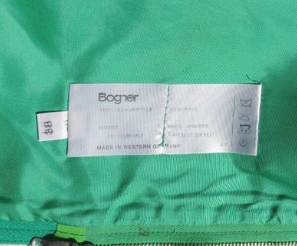 Vintage BOGNER Women’s Green Wool Zip Vest Jacket size 38 10 fits US 4 6 Bogner - фотография #7