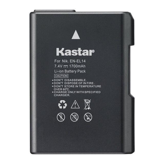 Kastar EL14 Battery for Nikon D3100 D3200 D3300 D3400 D5100 D5200 D5300  D5500 Kastar BA-1B-ENEL14