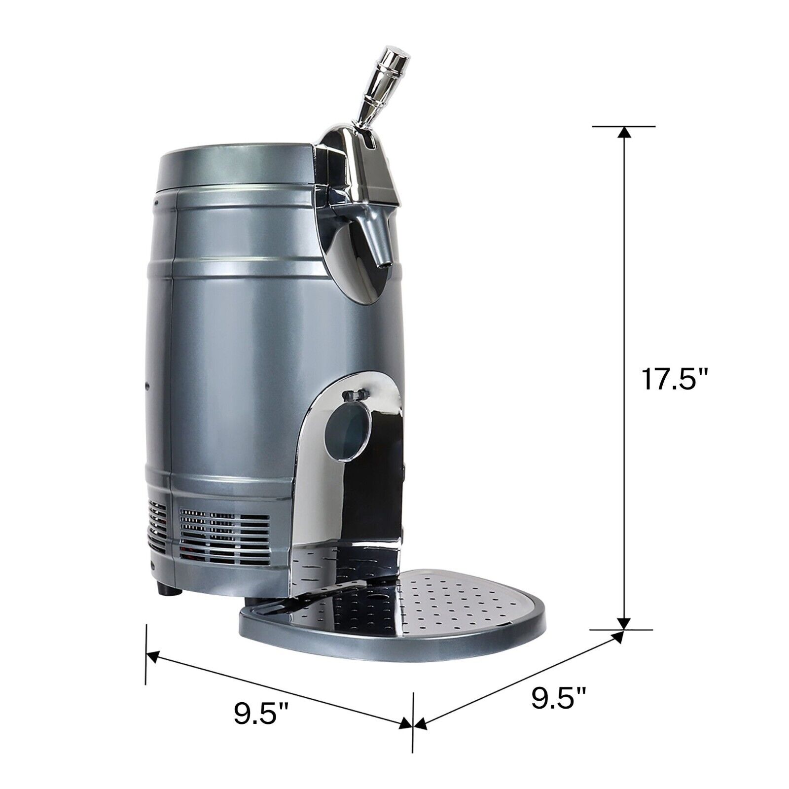 Koolatron 5L Mini Keg Beer Cooler w/ Dual Taps, Universal Design Fits Gravity Koolatron BKC5L - фотография #7