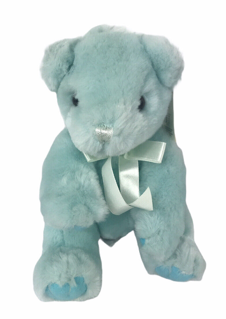Russ Berrie IT'S A BOY  9” Plush Bear With Rattle Blue Soft With Tag Russ Berrie N/A