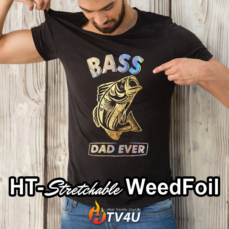 HT- WeedFoil (Stretchable) Iron On Heat Transfer Vinyl 20" x 12" Sheets HTV4U Does Not Apply