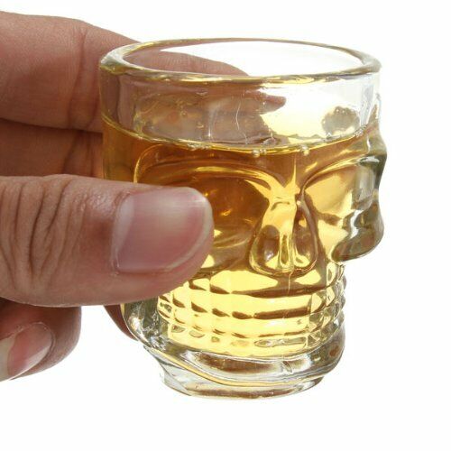 4 Skull Head Shot Glass Cup Wine Mug Beer Glass Mug Crystal Whisky Vodka Cup TD - фотография #3