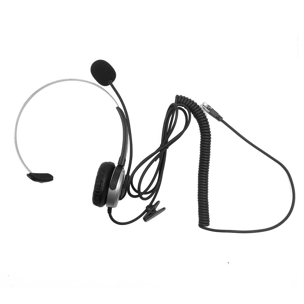 Call Center Telephone/IP Phone Headset With Boom Mic 4-pin RJ9 Modular Connector Unbranded Does not apply - фотография #3