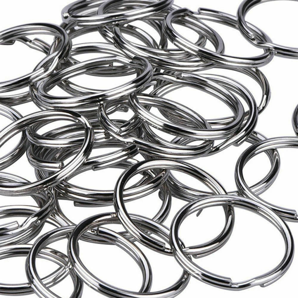 Premium Pack 20/25/30 mm Key Rings Chains Split Ring Hoop Metal Steel in Silver Без бренда - фотография #2