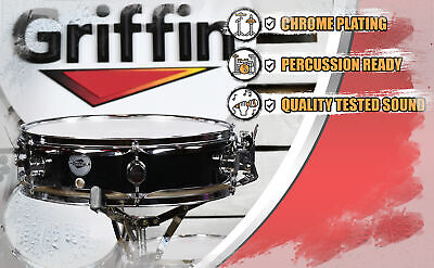 GRIFFIN Piccolo Snare Drum - 13"x3.5 Black Acoustic Percussion Poplar Wood Shell Griffin SM-13 Black - фотография #6