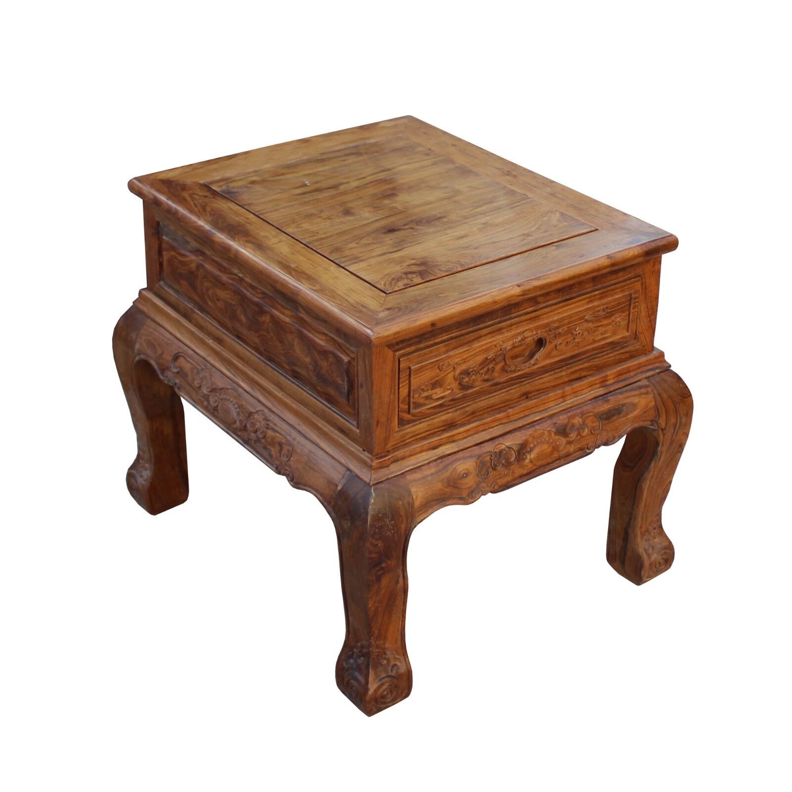 Chinese Oriental Huali Rosewood Flower Motif Tea Table Stand cs4579 Handmade Does Not Apply - фотография #4