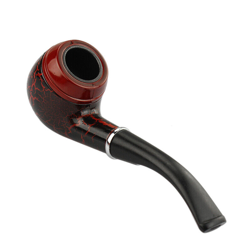 Dark Red Durable Wooden Wood Smoking Pipe Tobacco Cigarettes Cigar Pipes NEW MUCH - фотография #7