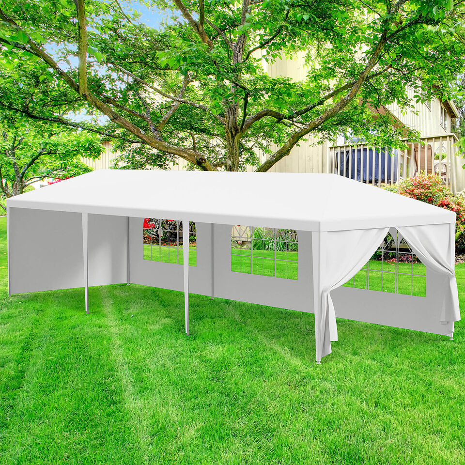 10'x30' White Outdoor Gazebo Canopy Wedding Party Tent 8 Removable Walls 8 Segawe GSDH021233 - фотография #11