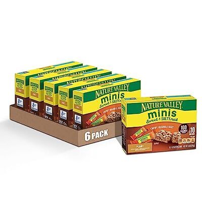 Nature Valley Mini Granola Bars, Sweet and Salty Nut, Peanut, 0.7 oz, 10 ct (Pac Nature Valley