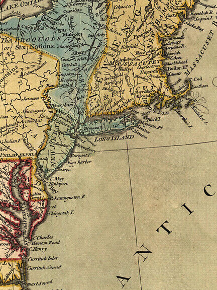 Map of North America 1771  - Early American Colonies - 16x20 Без бренда - фотография #2