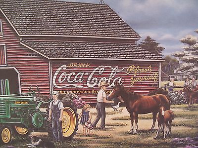 1998 Coca Cola John Deere Fine Art Print Signed Pamela C. Renfroe #1500/1500 Coca-Cola - фотография #6