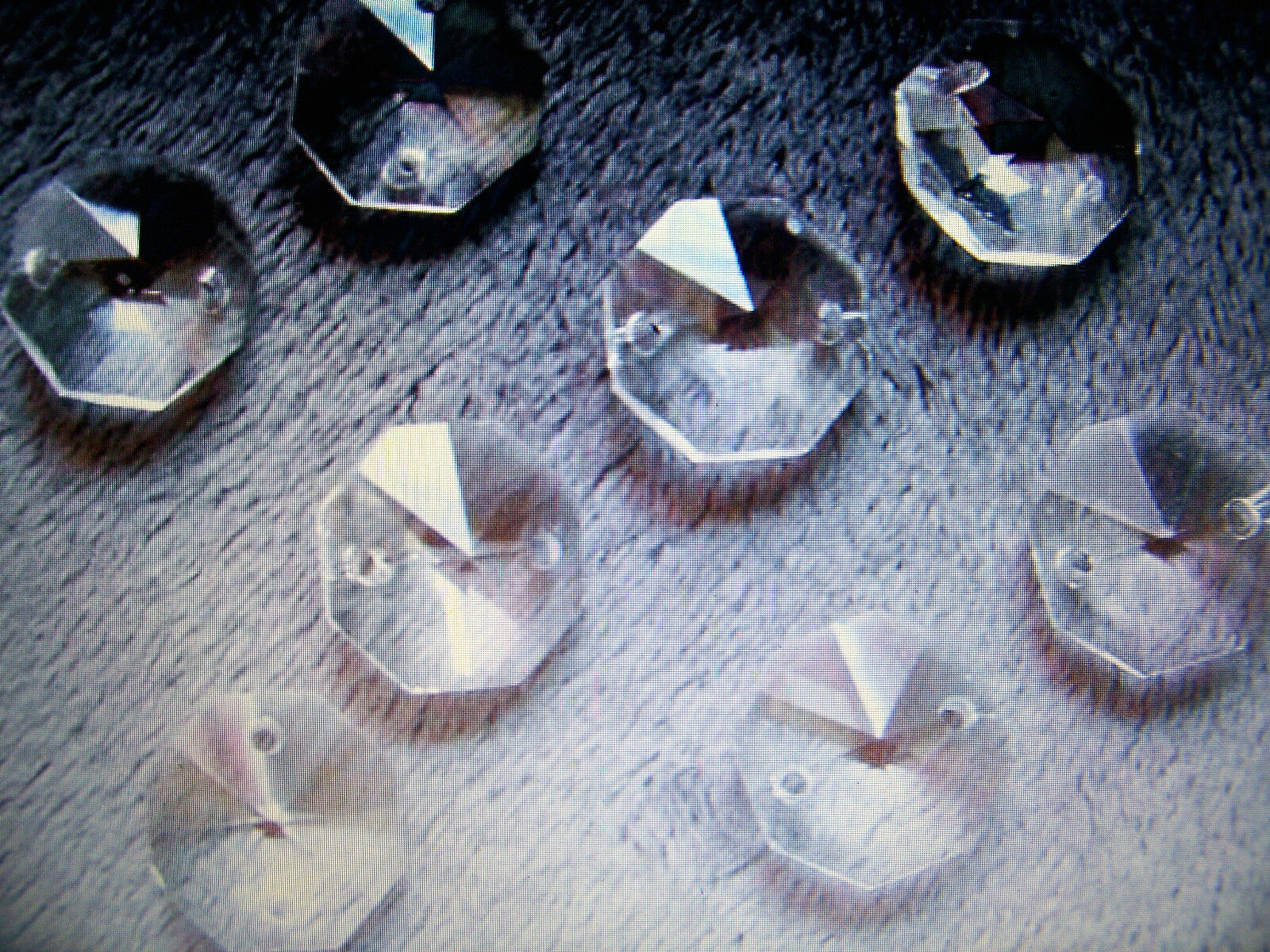  200- 14MM AAA 2 HOLE CUT LEADED CRYSTAL CLEAR OCTAGON  GLASS BEADS CHANDELIER  Без бренда - фотография #2