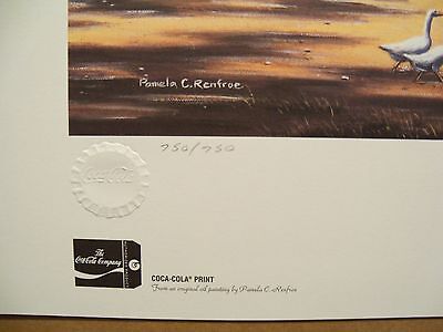 1996 Coca Cola Limited Edition Fine Art Print Signed Pamela C. Renfroe #750/750 Coca-Cola - фотография #2