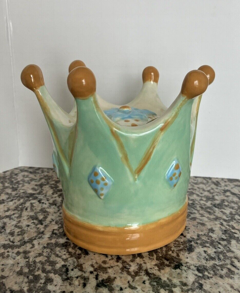 Ceramic King Or Prince CROWN Coin Piggy Bank One of a Kind Без бренда - фотография #2