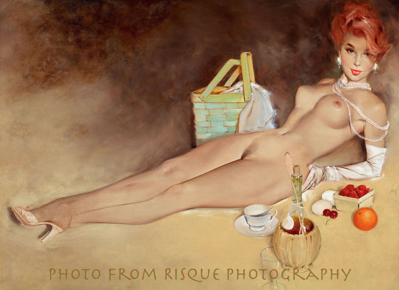 Nude Woman At A Picnic 8.5x11" Photo Prints Fritz Willis Naked Female Pinup Art Risque Photography