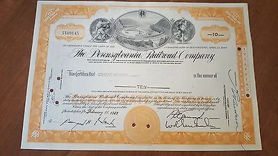 10 Different Railroad Stock Certificates Reading Pennsylvania B&O Erie Lot Без бренда - фотография #6