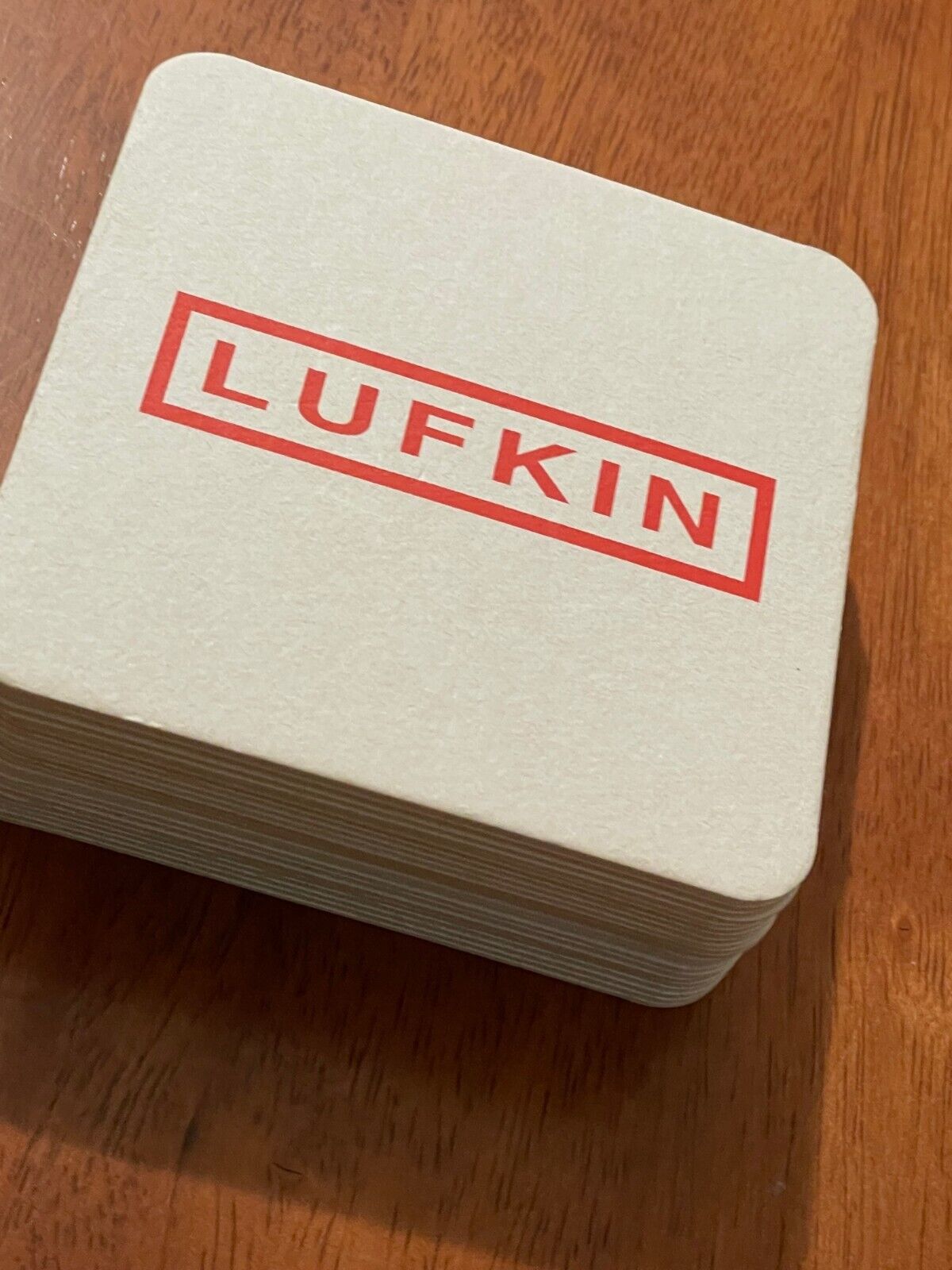 25 PC Vintage Cardboard Drink Coasters, "Lufkin", Lufkin Industries Logo, 4 X 4" Lufkin Industries Logo - фотография #4