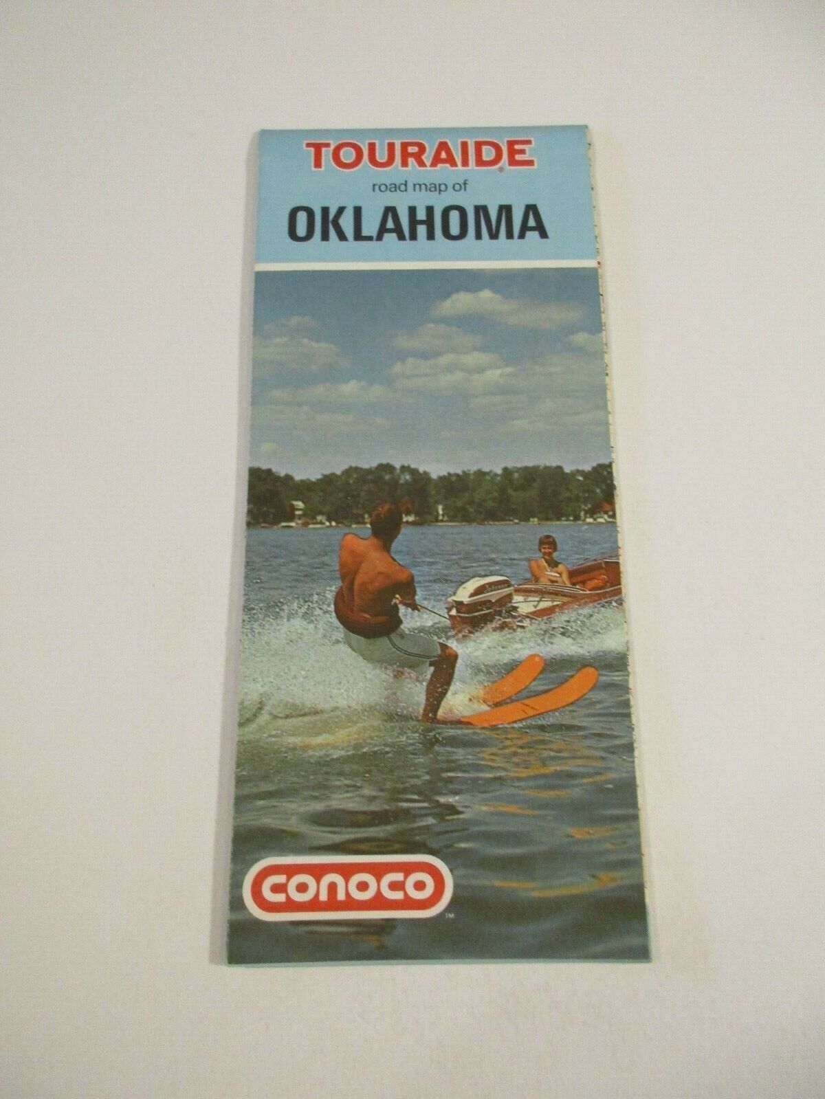 Vintage 1971 Conoco Oklahoma State Highway Oil Gas Station Travel Road Map~Box Z Conoco