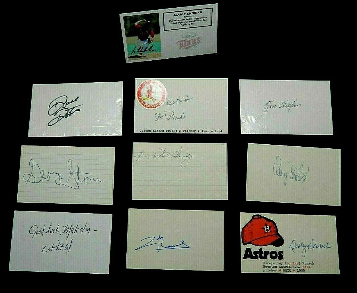 Lot of 10  Baseball Players  Signed 3x5 Index Card  Lot #7 Без бренда