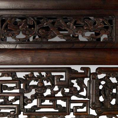RARE ANTIQUE CHINESE CANOPY BED CARVED HARDWOOD FURNITURE CHINA 19TH C.  Без бренда - фотография #9