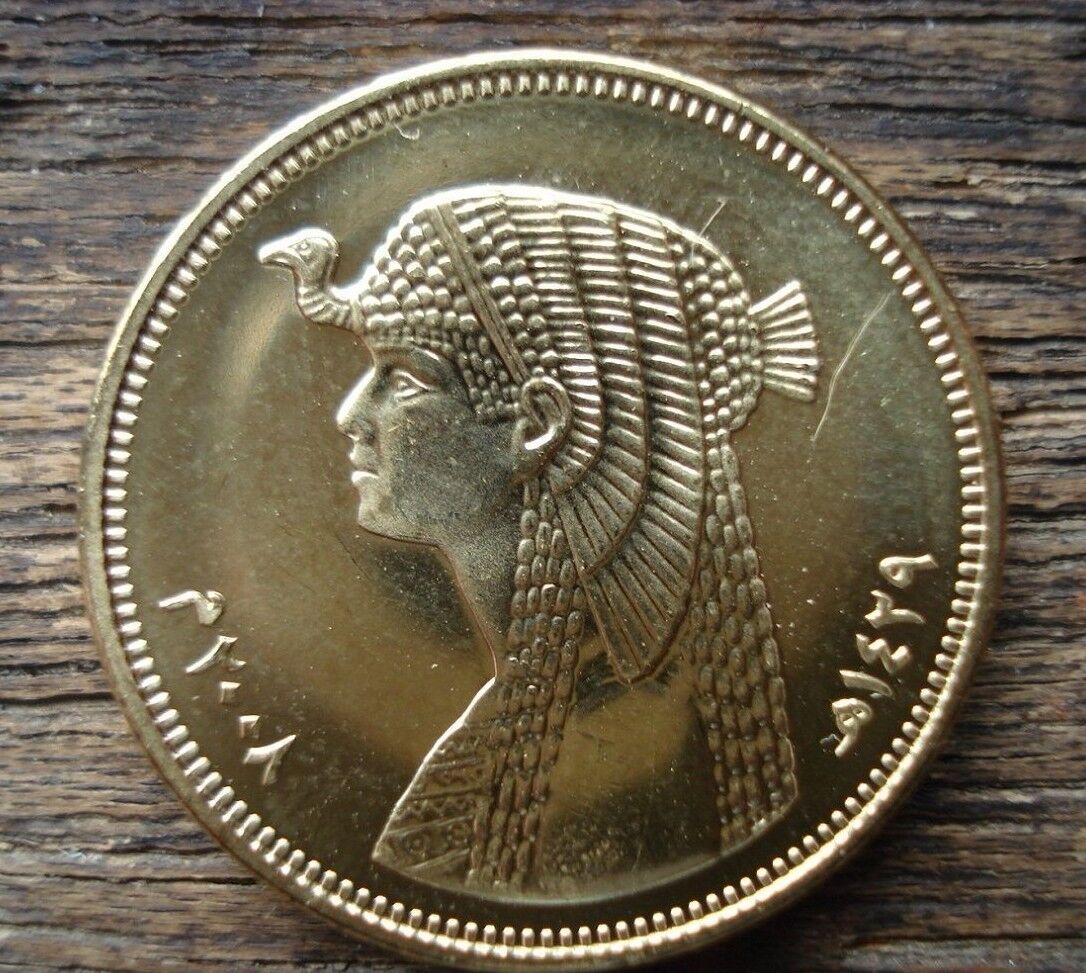 Original Antique Ancient Egyptian 50 Piasters Coin (Cleopatra Version) Age 7-20 Без бренда - фотография #6