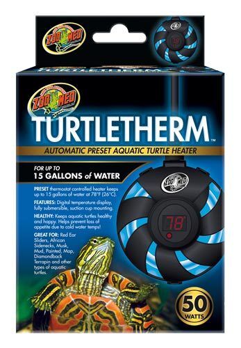 ZOO MED TURTLETHERM AUTOMATIC AQUATIC TURTLE HEATER - 50 WATTS Zoo Med TH-50