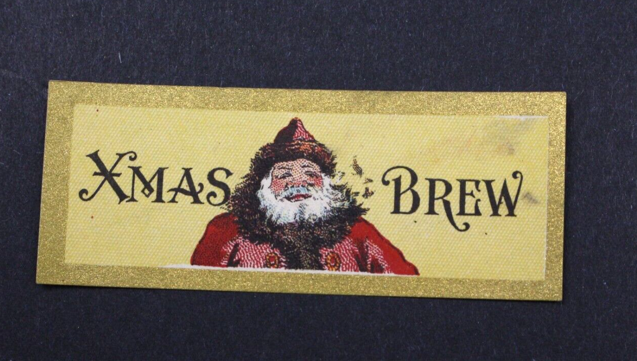 Lot of  6 NOS Santa Xmas Brew labels. Xmas Brew - фотография #4