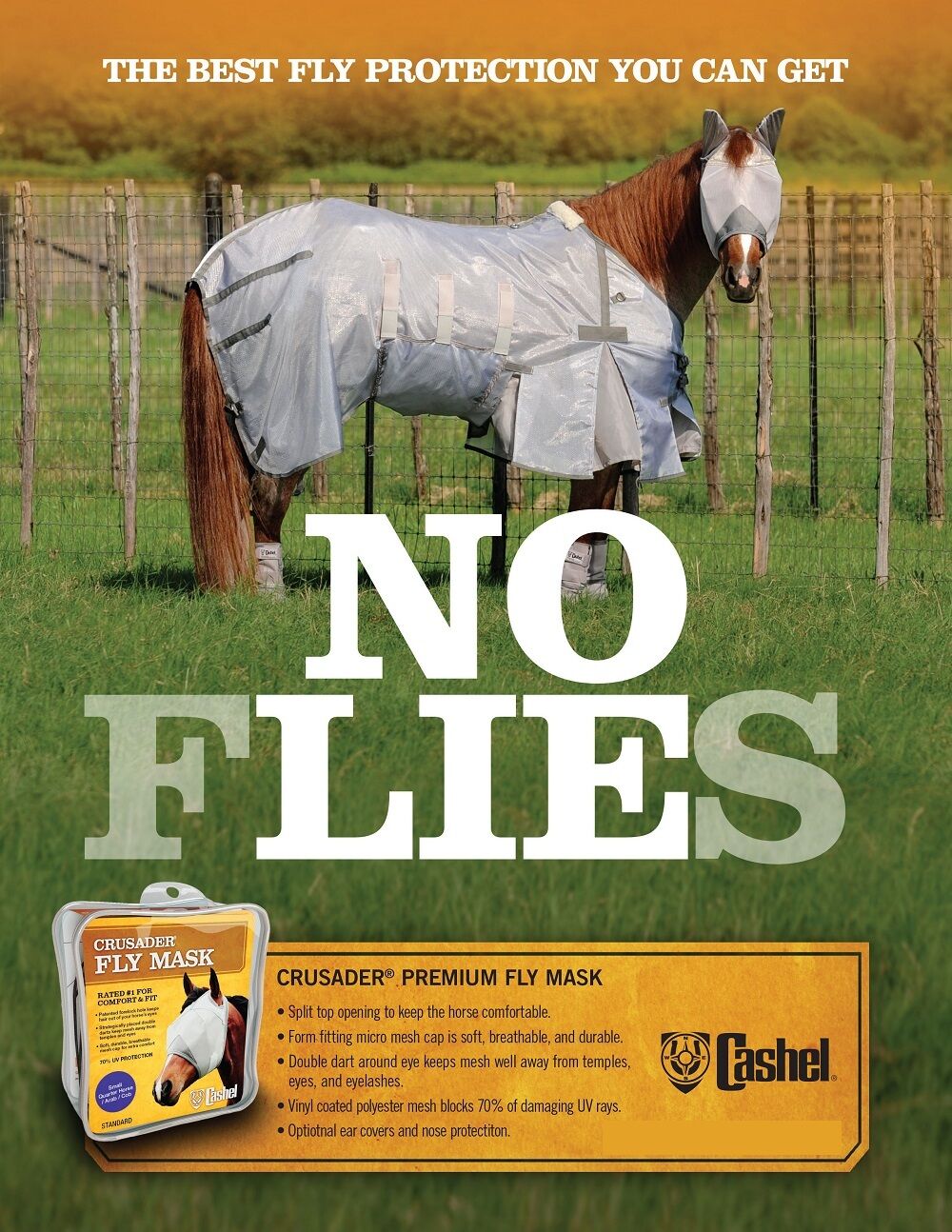 Cashel Fly Mask Horse Standard Ears Nose Sun Protection ALL STYLES ALL SIZES Cashel Does Not Apply - фотография #2
