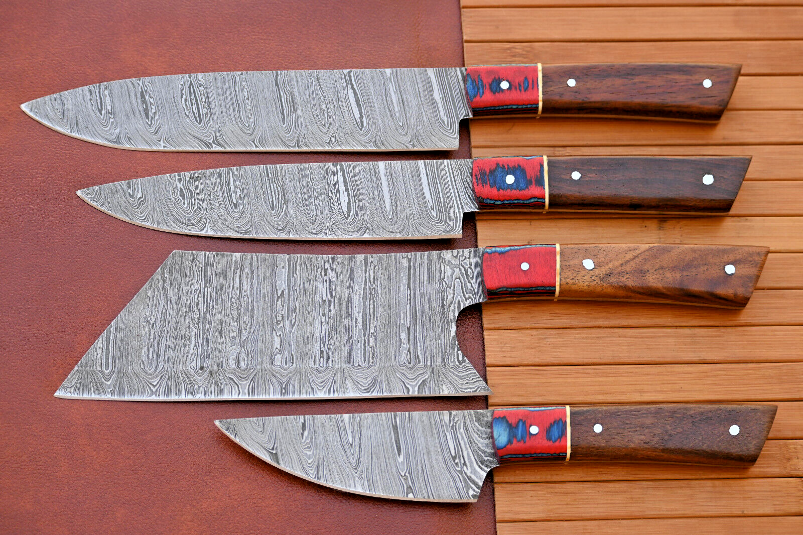 Custom Made Damascus Chef Knife Set Kitchen Cutlery - Hand Forged Damascus 2321 Chef Knife 2321